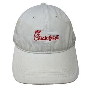 Chick-Fil-A Slideback Baseball Cap White OS Adjustable Embroidered Cap America